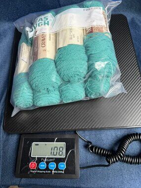 Vintage Melrose Cravenella Wool Rayon Yarn Lot Jade Green Skeins Pack 1.08 lbs